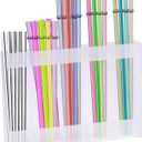 Ortarco Straw Holder Organizer for Cabinet Door, Reusable Tumbler Straw Storage Container, Large Acrylic Sticky Cupboard Door Straw Holder, Kitchen Accessories Container (Transparent)