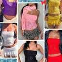 Danysu Lace Halter Tops Backless Tie Back Tank Top with Built in Bra Y2K Summer Going Out Tube Tops (White, L)
