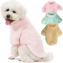 Dog Sweater, 3 Pack Dog Sweaters for Small Dogs, Dog Clothes for Small Dogs Girl Boy, Ultra Soft and Warm Puppy Sweatshirt Pet Coat for Winter Christmas (S, Lt Pink+Lt Green+Lt Yellow)