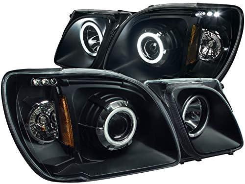 AnzoUSA 111170 Black Clear/Amber Projector Halo Headlight for Lexus LX470 - (Sold in Pairs) One Pack Only Right side