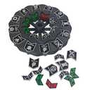 MTG Abilities Keywords Counter Wheel, Black Token Tracker 7.5 inch Diameter,123-Piece Keyword and Life Counter Bulk Tokens MTG, TCG, Cards Gaming Accessories