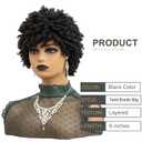 Short Afro Dreadlock Wig Twist Braids Wigs For Black Women Pixie Cut Afro Twists Dreadlocks Crochet Hair For Black Women (Natural Black)