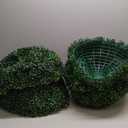 VEVOR 4 Pcs 20” Artificial Plant Topiary Ball, Faux Boxwood Balls with 2 LED Light String, All-Year Green Faux Plant Decorative Balls for Backyard, Balcony,Garden, Wedding and Home Décor