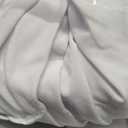 White Square Tablecloth - 34x34 Inch Stretchy Fitted Tablecloths for Small Square Card Tables with Ruffle Pleated Table Skirt Wrinkle-free Spandex Table Cover for Dining, Kitchen, Patio & Gift Display