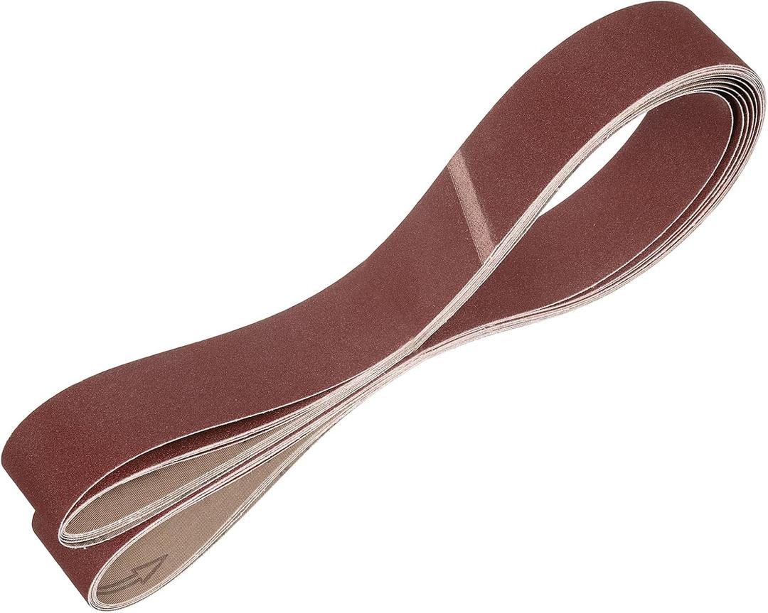 HARFINGTON 2 x 72 Inch Sanding Belts, 6 Pcs 150 Grits Aluminum Oxide Abrasive Belt Sander File Belt for Woodworking, Metal Polishing, Knife Sharpener