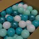 Realhaha Ball Pit Balls 50 100 200 500 Play Balls Plastic Balls for Baby Girls Toddlers Kids Play Tent Pool Playhouse Playpen Party Decoration (Green White)