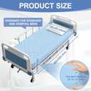 Lounsweer 2 Pack Waterproof Hospital Mattress Cover, 80x36x12in Blue Fitted Bed Sheet Protectors, Incontinence Protection Leakproof Breathable for Elderly, Adults Home Hospital Beds