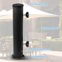 Umbrella Pole Replacement Umbrella Mount, Metal Deck Umbrella Holder Outdoor, Universal Umbrella Replacement Parts Tube Bracket, Heavy-Duty Umbrella Base Holder Tube Bracket for Balcony Pool (Black)