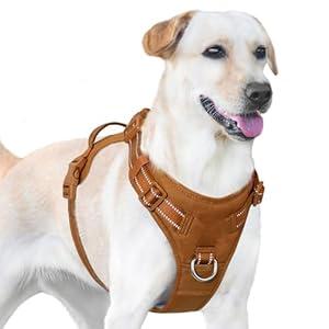 No Pull Dog Harness, Reflective Puppy Vest for Small Medium Large Sized Dog( (L(Neck:20.9-31.5",Chest:24.8-37.4"))