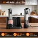 Electric Salt and Pepper Grinder Set with LED Light, 5 External Adjustable Coarseness, 800mAh Battery Life, 100ml*2 Large Capacity and Upgraded 2-Speed SettingThe Ultimate Kitchen Companion