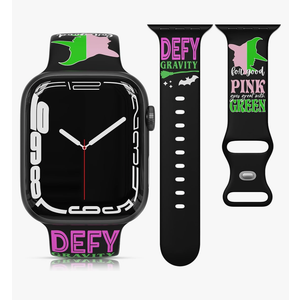 Witch-Themed Sport Band Compatible with Apple Watch Bands 41mm 40mm 38mm 49mm 45mm 44mm 42mm, Cute Soft Silicone Replacement for iWatch Ultra SE Series 10 9 8 7 6 5 4 3 2 1, Magic broom & bat