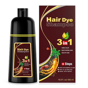 MEIDU Coffee Hair Dye Shampoo for Women - Instant Hair Color for Gray Hair - 100% Gray Coverage - Herbal Ingredients - 3 in 1 C-4 Coffee Hair Dye Shampoo - 500ml, EXP 01-02-2029