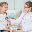 Kids Stethoscope Toy,Real Working Stethoscope for Kids, Toy Doctor Kit for Toddler 3 4 5, Boys Girls Nurse Cosplay Costume Accessories, Pink