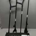 KMINA PRO - Folding Carbon Fiber Crutches (x2 Unit, Open Cuff), Adjustable Forearm Crutches for Adults - Made in Europe