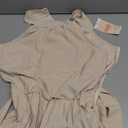 KIRUNDO Women's 2026 Summer Sleeveless Halter Neck Pleated Midi Cocktail Dresses A Line Flowy Beach Sun Dress with Belt, Beige, Size S