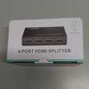 MT-ViKI HDMI Splitter 1 in 4 Out, 1x4 Power HDMI Splitter 4 Ports w/AC Adapter, 4Kx2K@30Hz 3D Full HD Distributor for PS4 Fire Stick HDTV