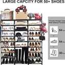 Mavivegue 9-Tier Metal Shoe Rack - Holds 50-55 Pairs, Tall Storage Shelf for Shoes, Boots, Entryway, Closet, Garage