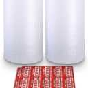 Bubble Cushioning Wrap Rolls, 3/16" x 12" x 72' ft Total 2 Rolls of 36 Feet Perforated Every 12", 20 Fragile Stickers for Packaging, Shipping, Mailing (Clear)