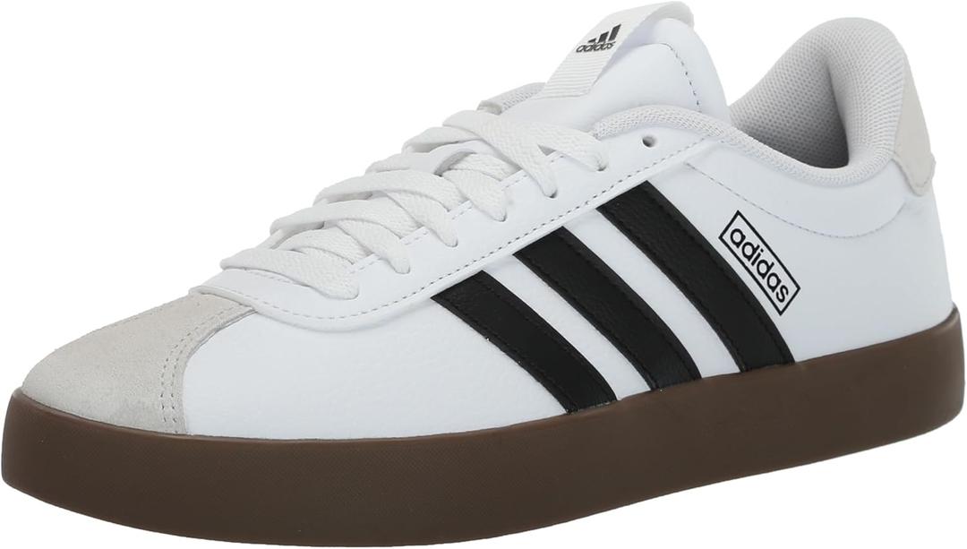 Adidas Womens VL Court 3.0 Sneaker (8, White/Black/Grey)