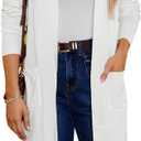 GRACE KARIN Women's 2026 Trendy Long Cardigans Sweater Lightweight Open Front Long Sleeve Maxi Duster Coats with Pockets (Large, White)