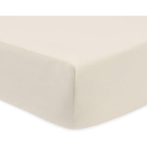 American Baby Company 100% Natural Cotton Percale Fitted Crib Sheet for Standard Crib and Toddler Mattresses, Cream, Soft Breathable, for Boys and Girls, Cream