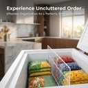 BESTYASH Freezer Partition Divider Chest Refrigerator Dividers 18.11X11.02X3.93In Wire Shelf Organizer for Home and Commercial Freezers Refrigerator Storage and Food Separation