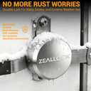 Premium Puck Lock with Hidden Shackle, Aluminum Alloy Padlock for Trailer, RV, Storage Unit, Truck, Van Security, Anti-Cut & Anti-Drill(Silver, 2 Pack)
