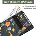 Unov Case for Pixel 7 Case Clear with Design Soft TPU Shock Absorption Slim Embossed Pattern Protective Back Cover for Pixel 7 5G 6.3inch (Flower Garden)