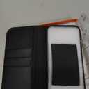 SHIELDON Slim Wallet Case for iPhone 17 Pro Max 6.9-inch 5G 2025 | Genuine Leather | Magnetic Closure | Wireless Charging | RFID Blocking Credit Card Holder | Folio Protective Cover | Black