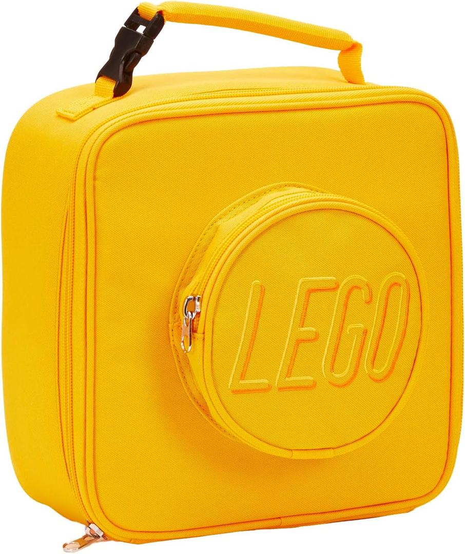 LEGO Lunch Bag, Durable and Insulated, with Mesh Pouch and Zip Compartment, Perfect for On-the-Go Meals, Flame Orange