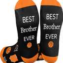 Gifts for Brother - Christmas Birthday Valentine's Day Presents for Brother Adult,Stocking Stuffers,Men Socks (Black)