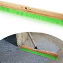 1 Pcs 36 Inches Green Concrete Broom Finishing Soft Without Handle Soft Flow Through Brush with Mounting Threads for Concrete Finishes, Hard Floors, Yards