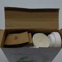 KTOB [50 pack] 12 oz Compostable Coffee Cups with Lids and Kraft Sleeves, Eco Friendly Disposable White Paper Cups Combo for Hot Beverage