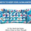 2 x Raft Pool Float Lounge - Adult Size, Inflatable Pool Float with Headrest, Ultra-Comfort Cooling (light blue)