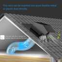 Hon&Guan 6 Inch Removable Roof Vents Roof Dryer Vent Cap for Houses Galvanized Steel 6 Inch Exhaust Vent for Ventilation System-with Damper, Black