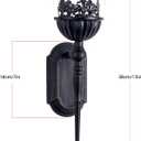 Gothic Wall Sconce Candle Holder (Set of 2) Black Crown and Scepter Design Wall-Mount Metal Candle Holders Hanging Iron Wall Candle Sconce Holder for Living Room, Bathroom, Dining Room