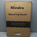 Riveira 30 x 22 Bamboo Natural Stove Top Covers for Electric Stove & Gas Stove Top Covers for Gas Burners – Large Gas Stove Cover with Handle & Juice Groove – Rustic Stove Covers for Gas Stove Top