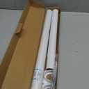 Closet Rods for Hanging Clothes, 17 to 39 Inch Heavy Duty Stepless Adjustable Closet Hanging Rod, 1.3 Inch Diameter Metal Closet Rod for Wardrobes Laundry Bedroom RV, White