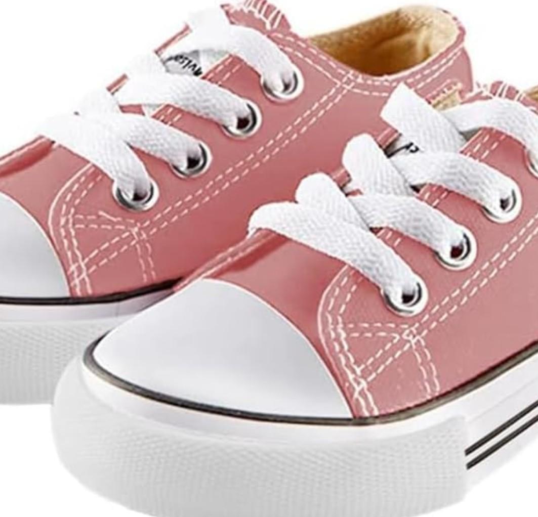 Mvlsoct Boys and Girl Low Top Canvas Kids Lace up Sneakers Toddler 8