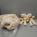 Baquler 12 Sets Baby Shower Table Centerpieces DIY Stuffed Plush Bearsfor Wedding Birthday Gender Reveal (Beige)