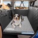 Btefd Truck Back Seat Extender for Dogs - Hard Bottom Thick Egg Crate Foam Fuzzy Blanket Mat Pet Car Seat Covers, Sturdy Backseat Trucks Dog Bed for Travel, Waterproof, Size: XL - for Full Size Crew Cab Truck / Full Size