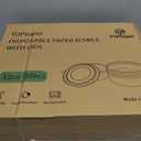 TOPtoper 50 Pcs 32 Oz Large Paper Bowls with Lids, Disposable Soup Serving Bowls Bulk Party Supplies for Hot/Cold Food, Soup (32 OZ)