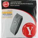 Hoover Vacuum Cleaner Bags for Upright Vacs, Pack of 2, Multicolor, Type Y Carbon HEPA Vacuum Bag, Part # AH10165, Hoover Vacuum Bags Refill