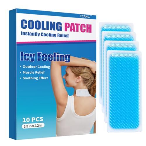 Pack Of 2 TCANG Instant Cooling Ice Packs for Outdoor Activities Summer Heat Relief - Large Disposable Cooling Patches for Neck Body, Camping Hiking Sports, Instant Temperature Drop 10 Pack