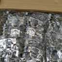 Ravinte 60 Pack (30 Pairs) 1/2 Inch Overlay Soft Close Hinges for Kitchen Cabinets - Satin Nickel Hidden Concealed Hinge, Stainless Steel, Self Closing