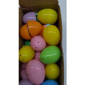 24Pcs Jumbo Plastic Bright Solid Easter Eggs Shells