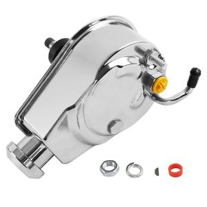Power Steering Pump, Saginaw P Series 5/8" Keyway, Compatible with GM Vehicles (Chevrolet, GMC, Buick, Oldsmobile, Pontiac), SBC 350, Chrome Finish