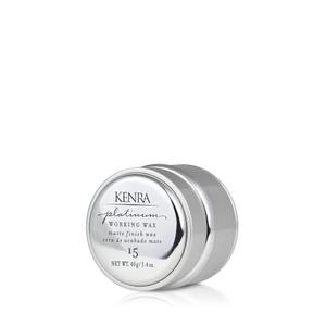 Kenra Professional Platinum Working Wax 15 | Matte Finish Styler | Provides Medium, Flexible Hold | Non-Greasy | Crème-Based Formula To Texturize & Mold Styles | All Hair Types | 1.4 fl. Oz