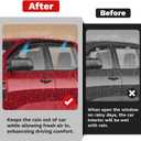 Canvcle Ranger Rain Guards - Window Visors for Ford Ranger XL XLT Lariat Raptor 2024 2025 2026, Outside-Mount Tape-On Side Window Wind Deflectors for Ranger Accessories, Vent Visors Shades Rainproof