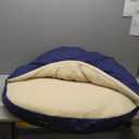 AmazonBasics Pet Cave Bed for Dogs and Cats, with Removable Nesting Cave Cover, Fits up to 30lbs Pets, 35 x 35 x 13 inches, Blue (Large (Pack of 1))